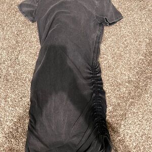 PINK Victoria's Secret Black Ruched Sheath Dress